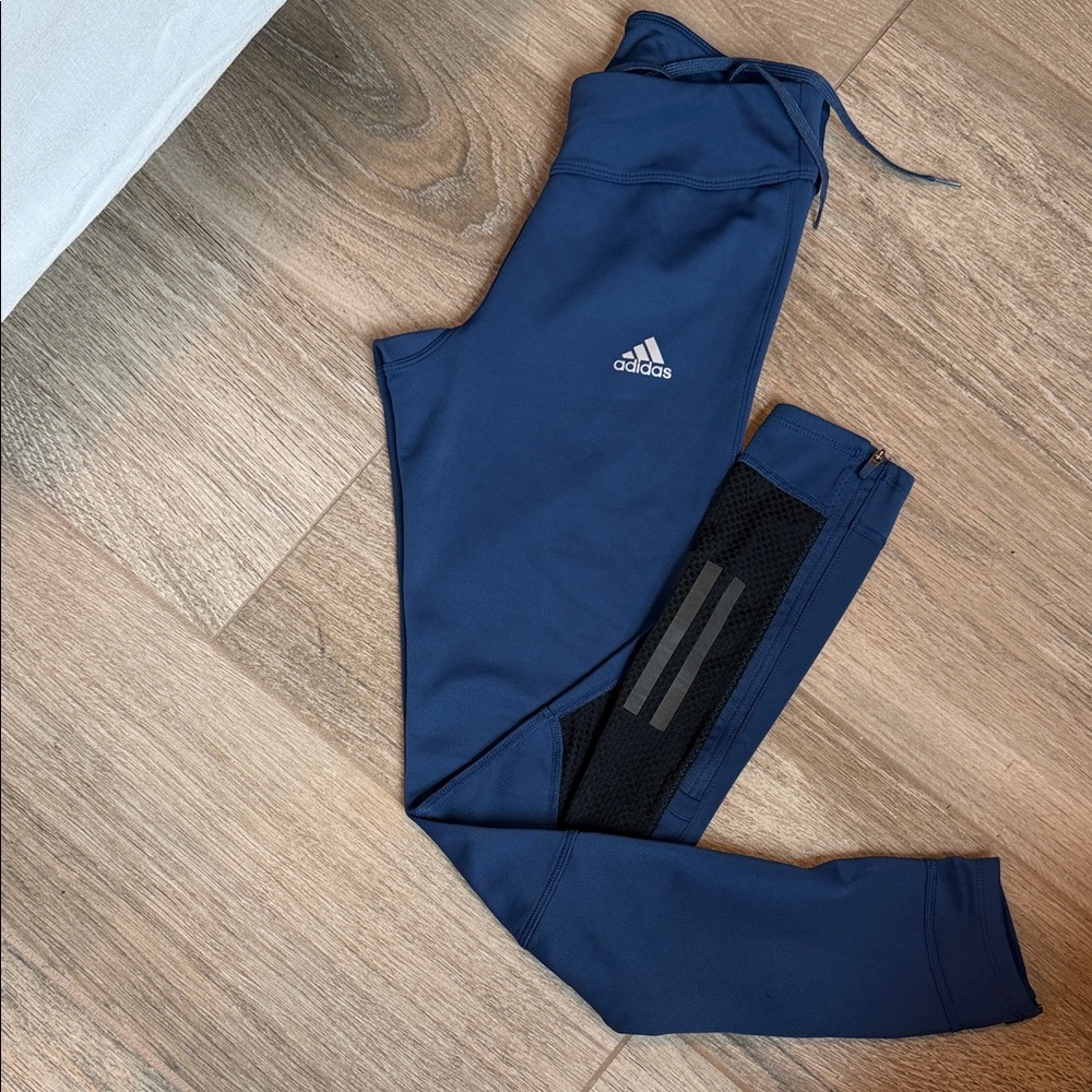 Adidas Navy Leggings with Black Accents